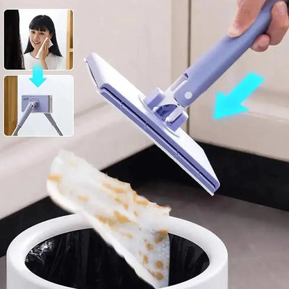 Easy-Clean Mini Mop With Auto Cloth Grip